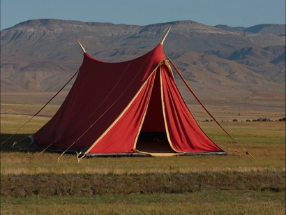 A red tent