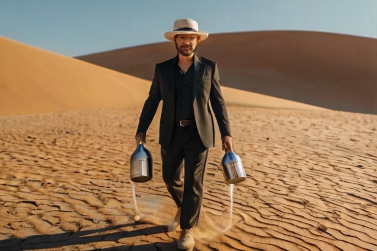 A thirsty man in a desert- Tribulations