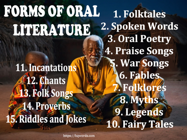 Forms of oral literature - 1